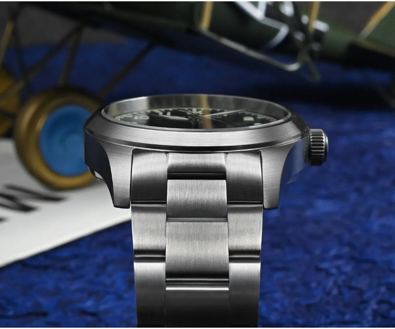 San Martin SN0030-G-A3 Men's Pilot Watch 39mm NH35 Automatic Sunray Dial Men's Watch
