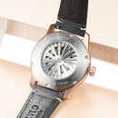 OBLVLO Creative Navigator Stainless Steel Mechanical Transparent Automatic Waterproof Watch For Men JM-SS-PBB JM-SAILING-PBBL