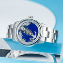 OBLVLO Creative Navigator Stainless Steel Mechanical Transparent Automatic Waterproof Watch For Men JM-SS-YLY JM-SAILING-YLYS
