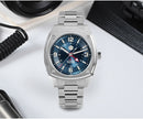 SAN MARTIN SN0026-G-C GMT Automatic Stainless Steel 40mm 10ATM Men Sports Watch
