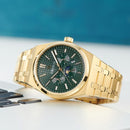 OBLVLO Elegant 3 Sub-dial Sports Watches Stainless Steel Moonphase Automatic Mechanical Watch Luminous Waterproof Watch TM-MUT-GQGS