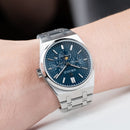 OBLVLO Elegant 3 Sub-dial Sports Watches Stainless Steel Moonphase Automatic Mechanical Watch Luminous Waterproof Watch TM-MUT-YLYS