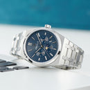 OBLVLO Elegant 3 Sub-dial Sports Watches Stainless Steel Moonphase Automatic Mechanical Watch Luminous Waterproof Watch TM-MUT-YLYS