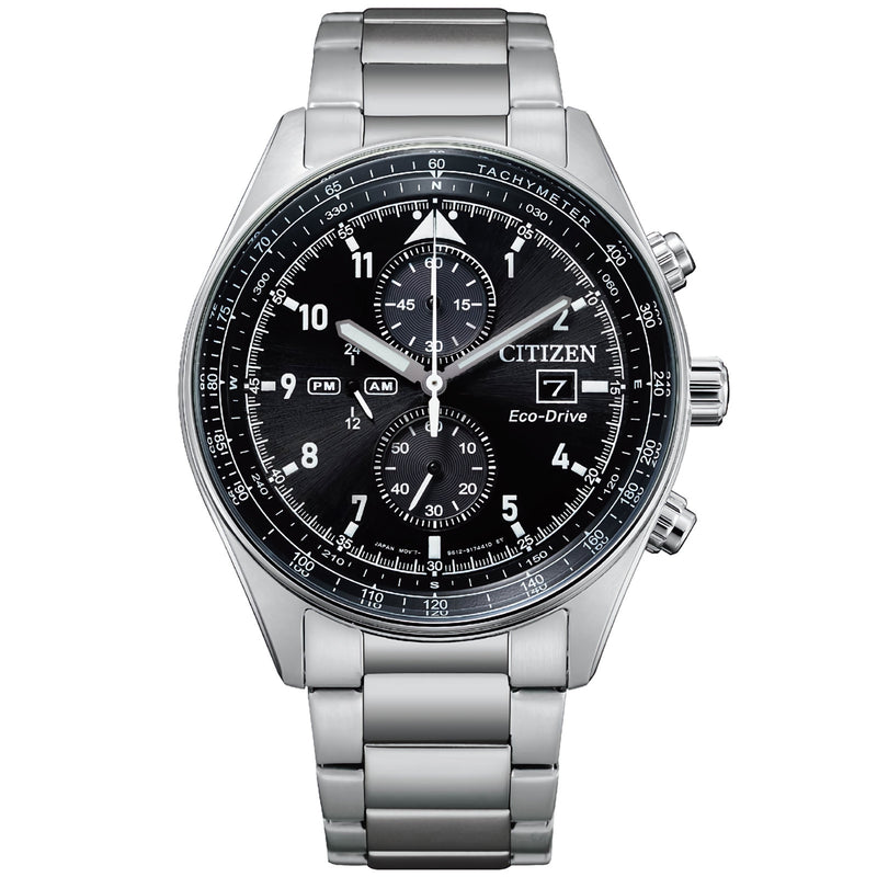 CITIZEN CA0770-81E Eco-Drive Black Dial Chronograph Stainless Steel Men's Watch