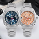 SAN MARTIN SN0026-G-C GMT Automatic Stainless Steel 40mm 10ATM Men Sports Watch