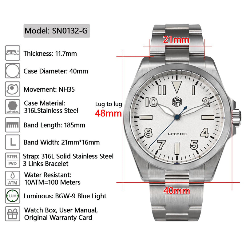 SAN MARTIN SN0132-G 機械錶