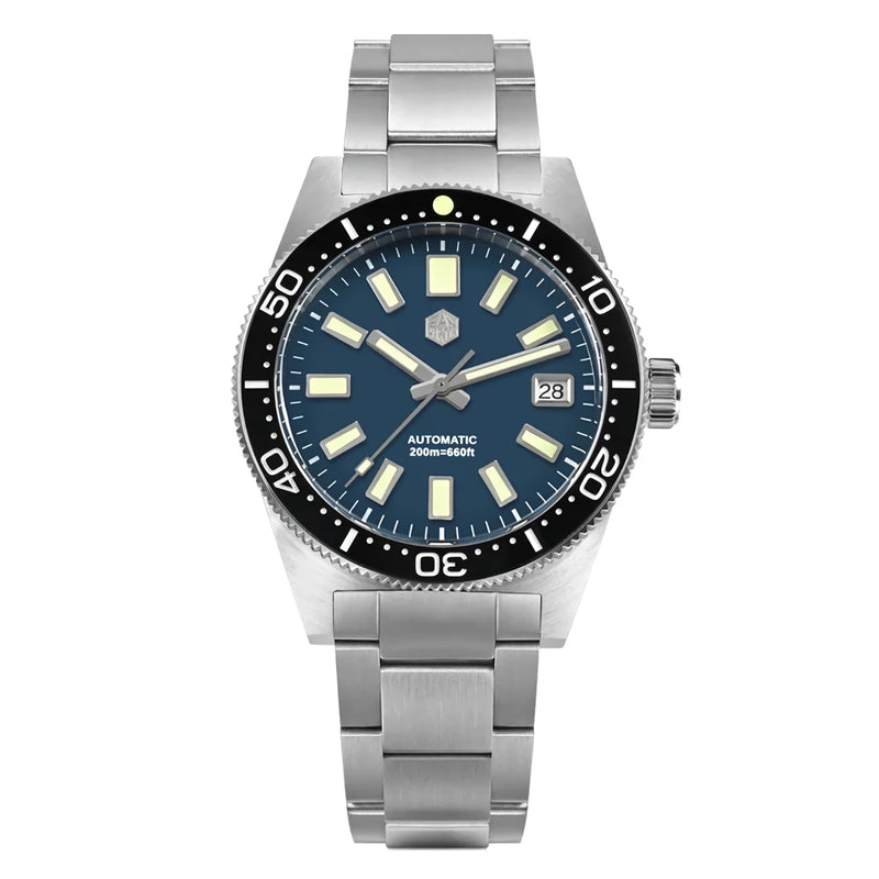 SAN MARTIN SN0007-G-B 62MAS Automatic Enamel Dial 39mm 20ATM Men's Diver Watch