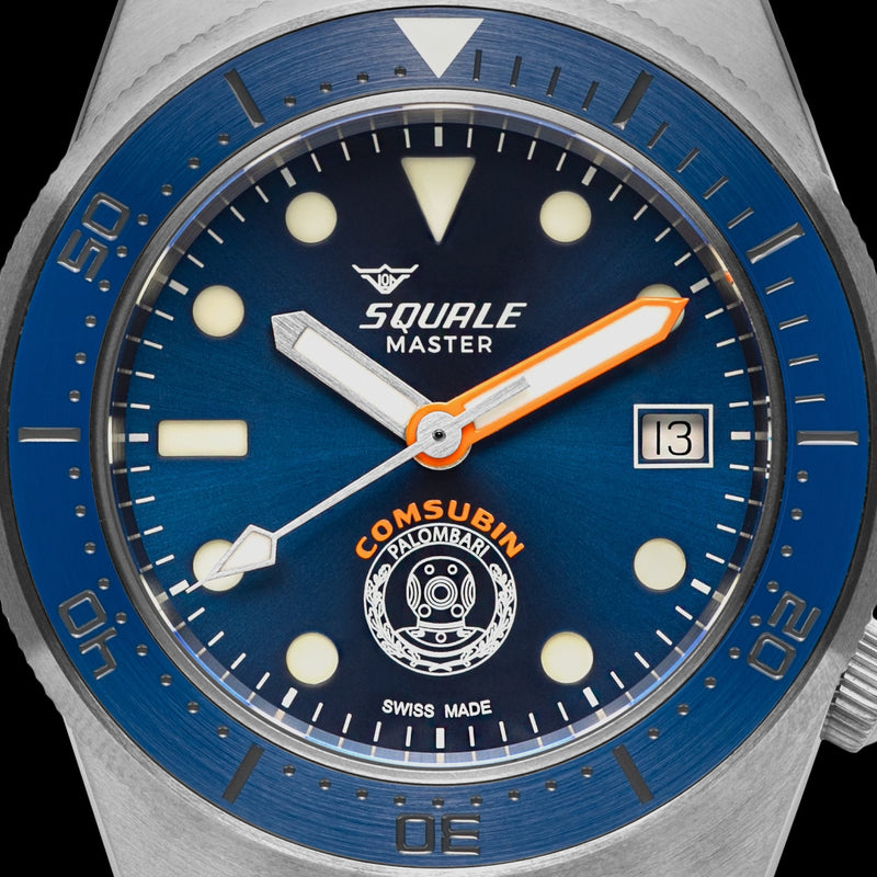 SQUALE 鯊魚仔 Master x Palombari Blue Dial 1200米防水 SWISS MADE 瑞士製造 Diver Watch Ltd Ed 500pcs 全球限量500隻