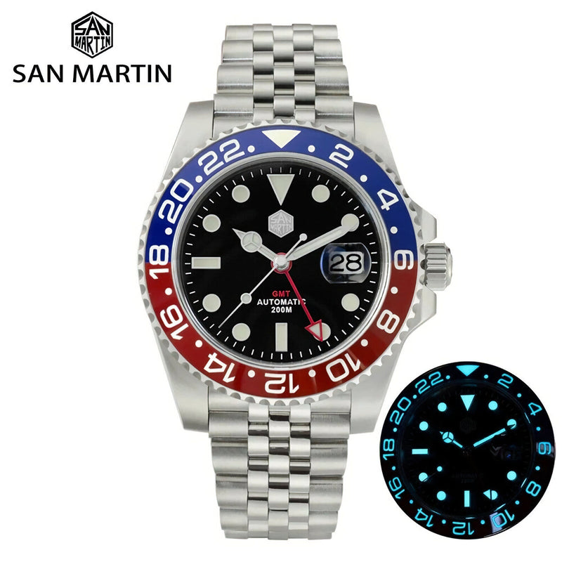 SAN MARTIN SN015-G GMT 機械錶