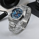 SAN MARTIN SN0026-G-C GMT Automatic Stainless Steel 40mm 10ATM Men Sports Watch