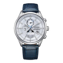 Citizen 星辰錶 Eco-Drive White Dail Moon phase Sapphire Leather Radio BY1030-09A 光動能白色錶盤 月相自動計算 藍寶石玻璃面 皮革錶帶