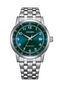 CITIZEN 星辰 Men's series 自動機械錶 AUTOMATIC NJ0210-56M 湖水綠色面 鋼帶 5bar 防水 NJ021056M