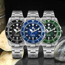 San Martin SN0154-G 40mm Luxury Men Diver Watch Enamel Wave Dial ST2130 Classic Automatic Mechanical Watches Lume Waterproof 300m