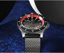 SAN MARTIN SN0119-G GMT Automatic Gradient Dial Stainless Steel 41mm Diver Watch