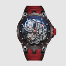Oblvlo LM-BBBE Men Luxury Automatic Skeleton Watches Plated With Black PVD