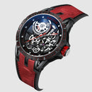 Oblvlo LM-BBBE Men Luxury Automatic Skeleton Watches Plated With Black PVD