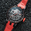 Oblvlo LM-BBBE Men Luxury Automatic Skeleton Watches Plated With Black PVD