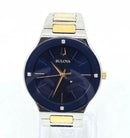 Bulova Men's Futuro Two-Tone Blue Dial Stainless Steel 43mm Watch 98E117