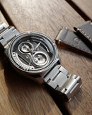 TACS ATL Boxset 復古雙鏡頭自動錶 Automatic Twin Lens TS-2002AZ 銀色鋼帶