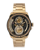 TACS ATL BoxSet 復古黑金雙鏡頭自動錶 Automatic Twin Lens Retro Gold TS-2002BZ 金色鋼帶