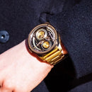 TACS ATL BoxSet 復古黑金雙鏡頭自動錶 Automatic Twin Lens Retro Gold TS-2002BZ 金色鋼帶