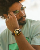 TACS Music Player Pyrite Gold Automatic 復古唱片機 機械錶 TS2101C