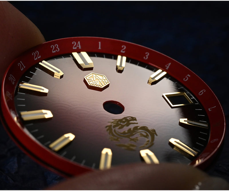 SAN MARTIN SN0129-G4 2024年第二款龍年限定 中國風 39mm GMT 不鏽鋼 藍寶石 機械錶