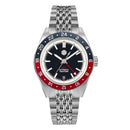 SAN MARTIN SN0116-G V4 GMT Automatic Date Dis Stainless Steel 39.5mm 10ATM Watch