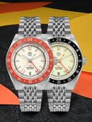 SAN MARTIN SN0116-LUM GMT Full Lume Automatic Stainless Steel 39.5mm 10ATM Watch