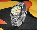 SAN MARTIN SN0116-LUM GMT Full Lume Automatic Stainless Steel 39.5mm 10ATM Watch