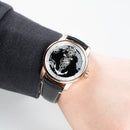 OBLVLO Creative Navigator Stainless Steel Mechanical Transparent Automatic Waterproof Watch For Men JM-SS-PBB JM-SAILING-PBBL