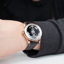 OBLVLO Creative Navigator Stainless Steel Mechanical Transparent Automatic Waterproof Watch For Men JM-SS-PBB JM-SAILING-PBBL