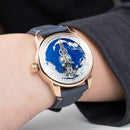 OBLVLO Creative Navigator Stainless Steel Mechanical Transparent Automatic Waterproof Watch For Men JM-SS-PLL JM-COL1003SAILING-PLLL