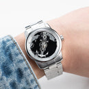 OBLVLO Creative Navigator Stainless Steel Mechanical Transparent Automatic Waterproof Watch For Men JM-SS-YBY JM-SAILING-YBYS