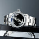 OBLVLO Creative Navigator Stainless Steel Mechanical Transparent Automatic Waterproof Watch For Men JM-SS-YBY JM-SAILING-YBYS