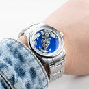 OBLVLO Creative Navigator Stainless Steel Mechanical Transparent Automatic Waterproof Watch For Men JM-SS-YLY JM-SAILING-YLYS