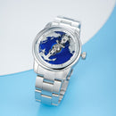 OBLVLO Creative Navigator Stainless Steel Mechanical Transparent Automatic Waterproof Watch For Men JM-SS-YLY JM-SAILING-YLYS