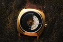 TACS Music Player Pyrite Gold Automatic 復古唱片機 機械錶 TS2101C