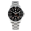 SAN MARTIN SN0136-G GMT Automatic Enamel Dial Stainless Steel 39mm Diver Watch