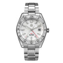 SAN MARTIN SN0130-G GMT Automatic Mother Of Pear Dial Stainless Steel 42mm Watch