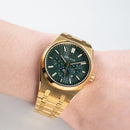 OBLVLO Elegant 3 Sub-dial Sports Watches Stainless Steel Moonphase Automatic Mechanical Watch Luminous Waterproof Watch TM-MUT-GQGS