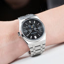 OBLVLO Elegant 3 Sub-dial Sports Watches Stainless Steel Moonphase Automatic Mechanical Watch Luminous Waterproof Watch TM-MUT-YBYS