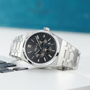 OBLVLO Elegant 3 Sub-dial Sports Watches Stainless Steel Moonphase Automatic Mechanical Watch Luminous Waterproof Watch TM-MUT-YBYS