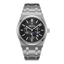 OBLVLO Elegant 3 Sub-dial Sports Watches Stainless Steel Moonphase Automatic Mechanical Watch Luminous Waterproof Watch TM-MUT-YBYS