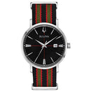 Bulova Aerojet 96B317 Black Dial Date Display Stainless Steel Men's Quartz Watch