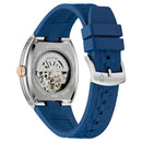 Bulova Maquina 98A318 Automatic Blue Skeleton Dial Stainless Steel Men's Watch