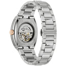 Bulova Maquina 98A319 Automatic Blue Skeleton Dial Stainless Steel Men's Watch
