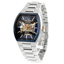 Bulova Maquina 98A319 Automatic Blue Skeleton Dial Stainless Steel Men's Watch