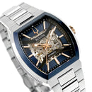 Bulova Maquina 98A319 Automatic Blue Skeleton Dial Stainless Steel Men's Watch