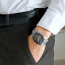 Bulova Maquina 98A319 Automatic Blue Skeleton Dial Stainless Steel Men's Watch